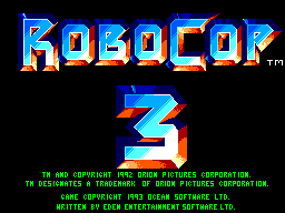 Robocop 3 Title Screen